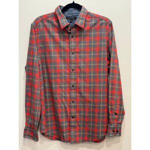 Banana Republic Plaid Flannel Casual Button Down Shirt M Grunge Relaxed Outdoors